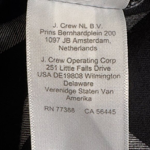 EUC JCREW Flannel Shirt Woman's Plus 2X Cotton Black Ivory Plaid Relaxed Fit - Picture 8 of 10